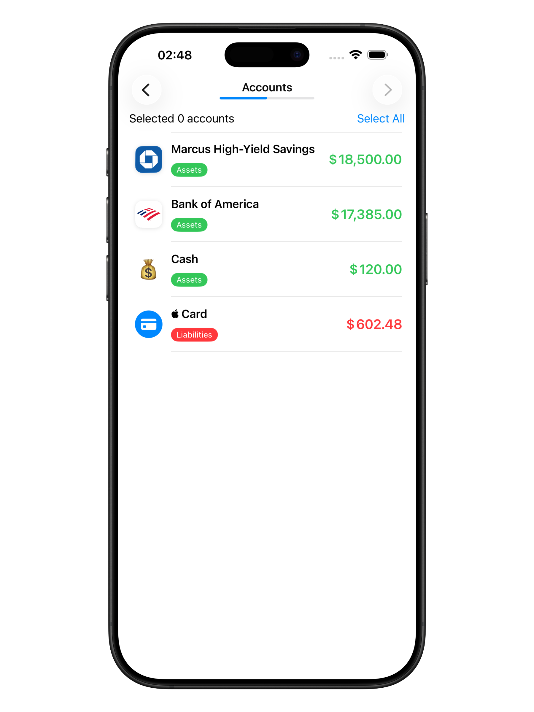 WealthX data export screen