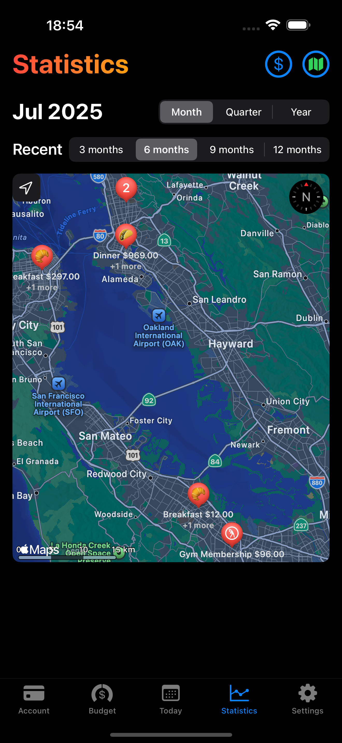 WealthX insights and cashflow map screen